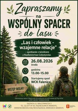 Warszawa Wydarzenie Inne wydarzenie Spacer edukacyjny do lasu pt:  "Las i człowiek - wzajemne relacje" WCK Falenica